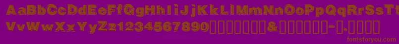 Gautsmotelupperleft Font – Brown Fonts on Purple Background