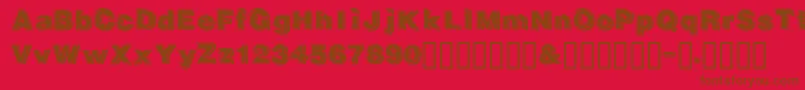Gautsmotelupperleft Font – Brown Fonts on Red Background