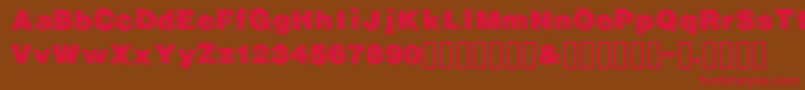 Gautsmotelupperleft Font – Red Fonts on Brown Background
