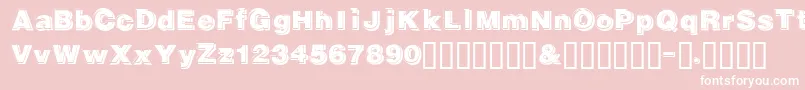 Gautsmotelupperleft Font – White Fonts on Pink Background