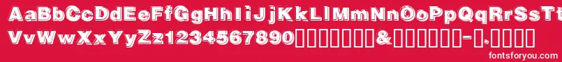 Gautsmotelupperleft Font – White Fonts on Red Background