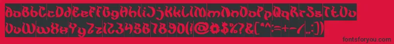 KingCobraInverse Font – Black Fonts on Red Background