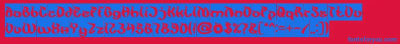 KingCobraInverse Font – Blue Fonts on Red Background