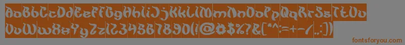 KingCobraInverse Font – Brown Fonts on Gray Background