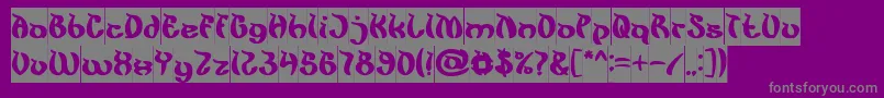 KingCobraInverse Font – Gray Fonts on Purple Background