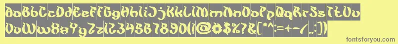 KingCobraInverse Font – Gray Fonts on Yellow Background