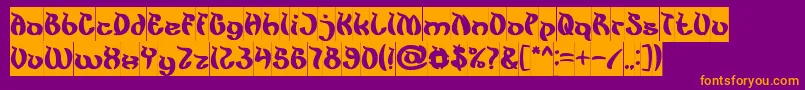 KingCobraInverse Font – Orange Fonts on Purple Background