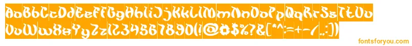 KingCobraInverse Font – Orange Fonts on White Background