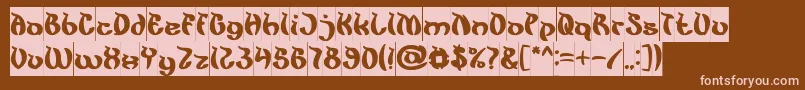 KingCobraInverse Font – Pink Fonts on Brown Background