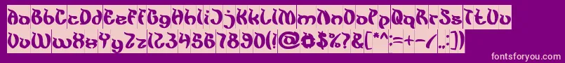 KingCobraInverse Font – Pink Fonts on Purple Background