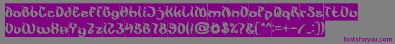 KingCobraInverse Font – Purple Fonts on Gray Background