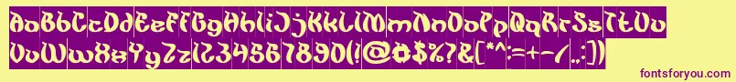 fuente KingCobraInverse – Fuentes Moradas Sobre Fondo Amarillo