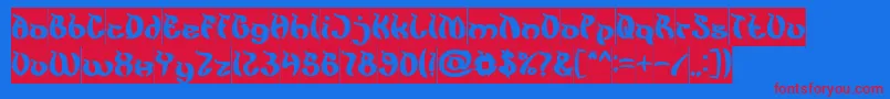 KingCobraInverse Font – Red Fonts on Blue Background