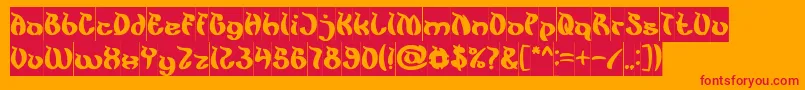 KingCobraInverse Font – Red Fonts on Orange Background