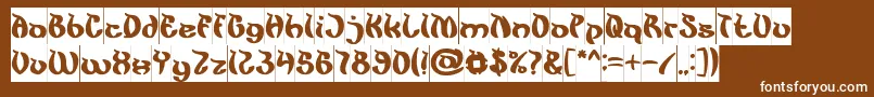 KingCobraInverse Font – White Fonts on Brown Background