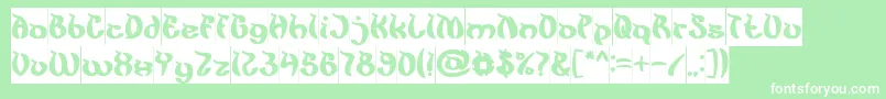 KingCobraInverse Font – White Fonts on Green Background
