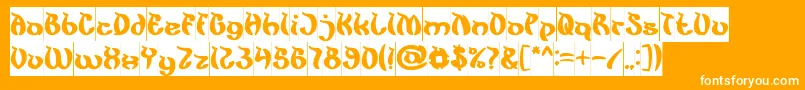 KingCobraInverse Font – White Fonts on Orange Background