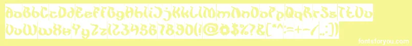 KingCobraInverse Font – White Fonts on Yellow Background