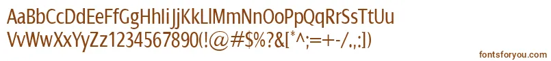 Шрифт DialogCond – коричневые шрифты на белом фоне