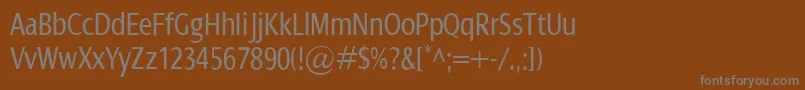 フォントDialogCond – 茶色の背景に灰色の文字