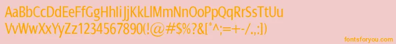 DialogCond Font – Orange Fonts on Pink Background