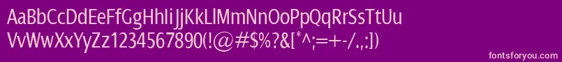 DialogCond Font – Pink Fonts on Purple Background