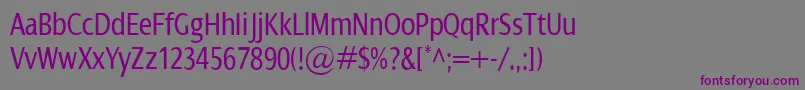 DialogCond Font – Purple Fonts on Gray Background