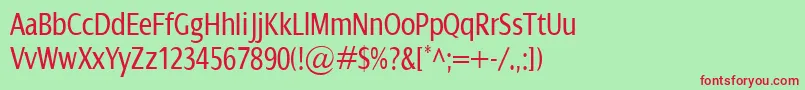 DialogCond Font – Red Fonts on Green Background