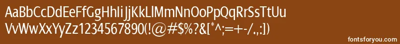 フォントDialogCond – 茶色の背景に白い文字