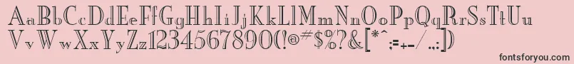 LakewoodEngraved Font – Black Fonts on Pink Background