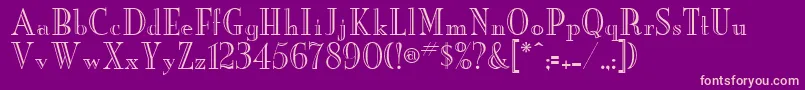 LakewoodEngraved Font – Pink Fonts on Purple Background