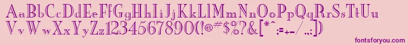 LakewoodEngraved-Schriftart – Violette Schriften auf rosa Hintergrund