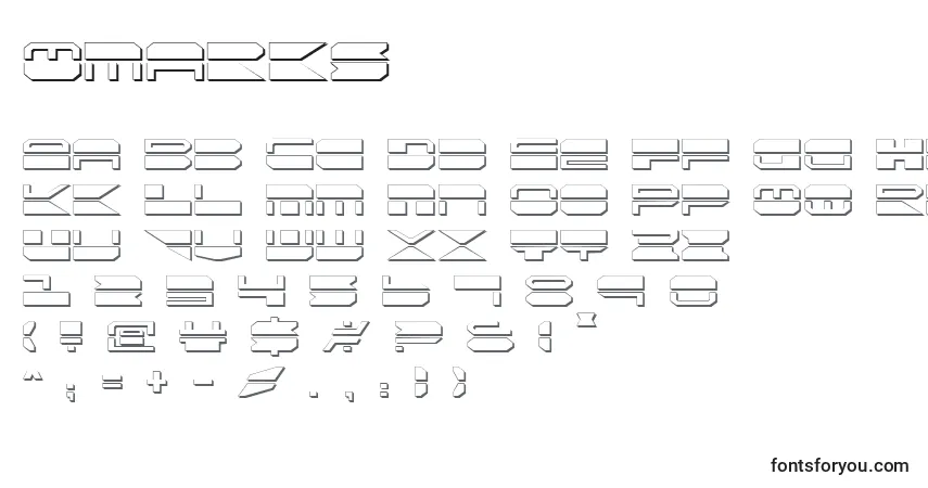 Schriftart Qmarks – Alphabet, Zahlen, spezielle Symbole