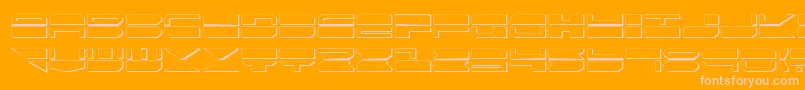 Qmarks Font – Pink Fonts on Orange Background