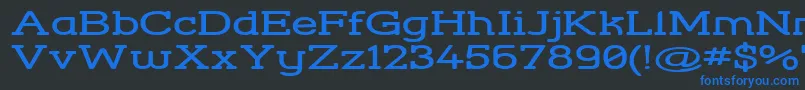 StreetCornerSlabExtend Font – Blue Fonts on Black Background