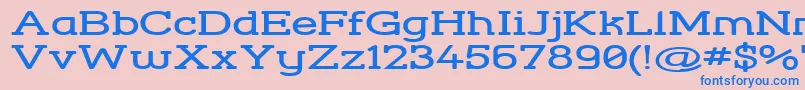 StreetCornerSlabExtend Font – Blue Fonts on Pink Background