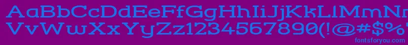 Шрифт StreetCornerSlabExtend – синие шрифты на фиолетовом фоне