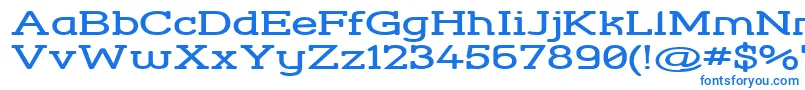 StreetCornerSlabExtend Font – Blue Fonts on White Background