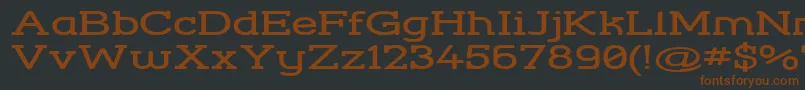 StreetCornerSlabExtend-fontti – ruskeat fontit mustalla taustalla