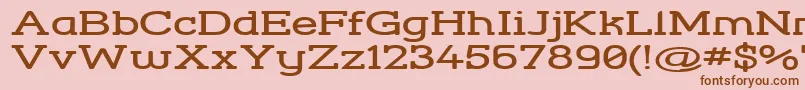 StreetCornerSlabExtend-fontti – ruskeat fontit vaaleanpunaisella taustalla