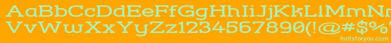 StreetCornerSlabExtend Font – Green Fonts on Orange Background