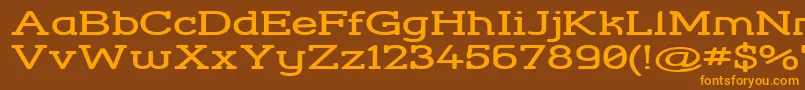 StreetCornerSlabExtend Font – Orange Fonts on Brown Background