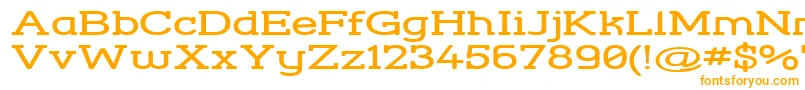 StreetCornerSlabExtend-fontti – oranssit fontit valkoisella taustalla
