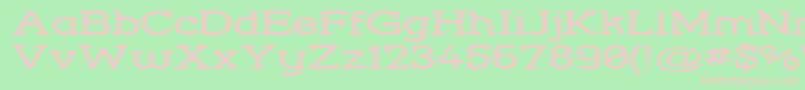 StreetCornerSlabExtend-fontti – vaaleanpunaiset fontit vihreällä taustalla