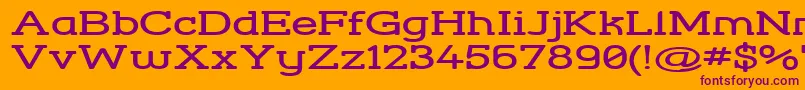 Шрифт StreetCornerSlabExtend – фиолетовые шрифты на оранжевом фоне