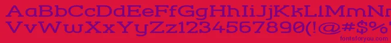 StreetCornerSlabExtend Font – Purple Fonts on Red Background