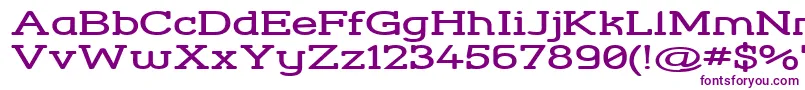 Шрифт StreetCornerSlabExtend – фиолетовые шрифты на белом фоне