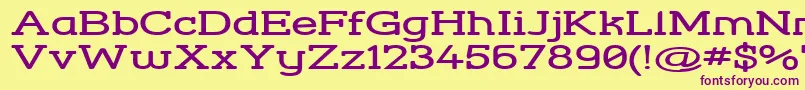 StreetCornerSlabExtend-fontti – violetit fontit keltaisella taustalla