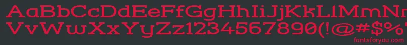 StreetCornerSlabExtend Font – Red Fonts on Black Background