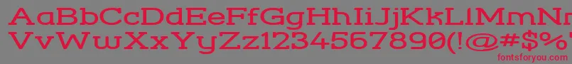 StreetCornerSlabExtend Font – Red Fonts on Gray Background